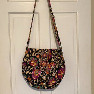 Retired Vera Bradley ADJUSTABLE Cossbody Saddle Up Bag w/ Suzani Pattern